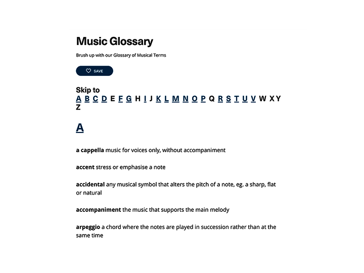 Music Glossary