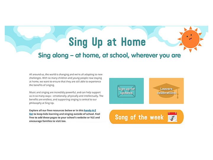Help with using Sing Up at Home