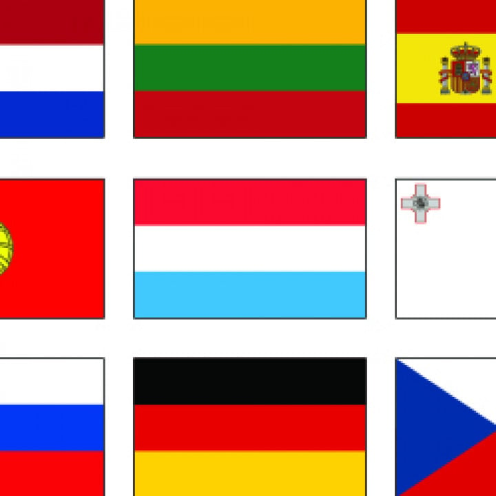 Blank European flags