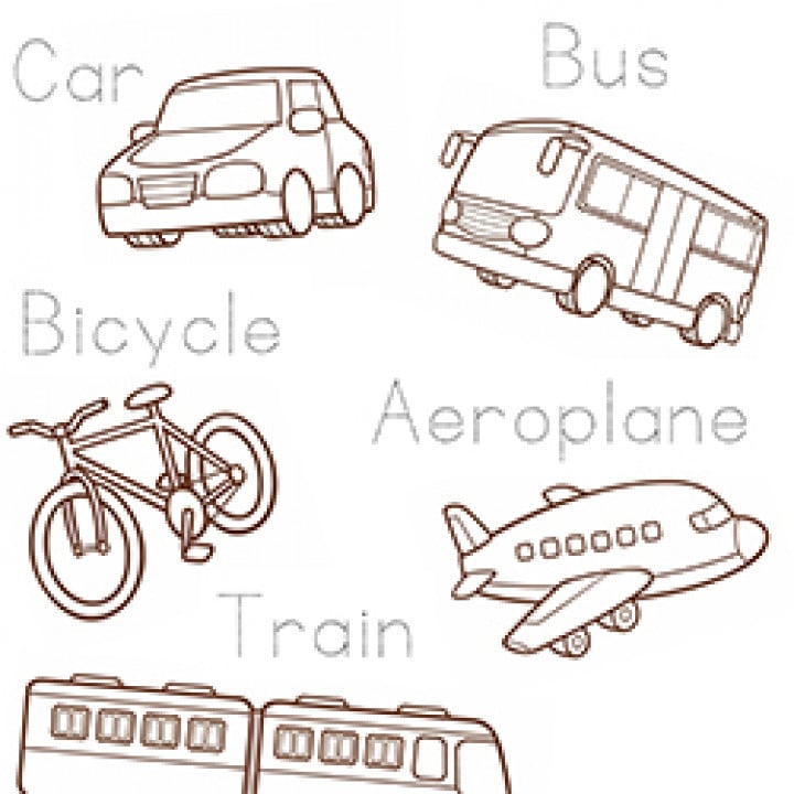 Transport names worksheet